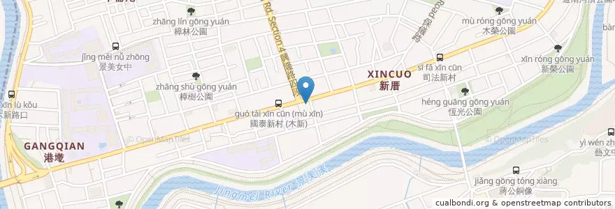 Mapa de ubicacion de 德意事歐事美食屋 en Taiwan, 新北市, Taipei, 文山區.