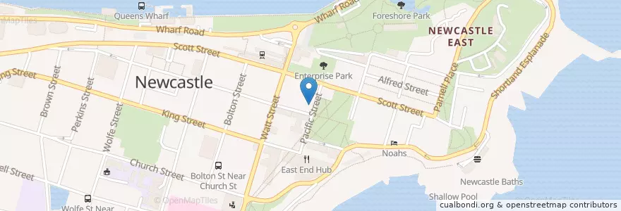 Mapa de ubicacion de Edmonds & Co Newcastle en Australia, Nueva Gales Del Sur, Newcastle-Maitland.