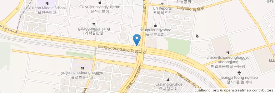 Mapa de ubicacion de 뉴욕 핫도그&커피 (New York Hotdog & Coffee) en كوريا الجنوبية, 경기도, 수원시, 장안구.