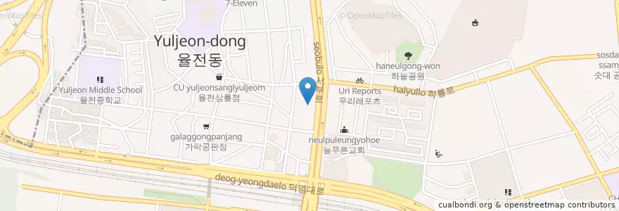Mapa de ubicacion de GS기분좋은주유소 en 대한민국, 경기도, 수원시, 장안구.