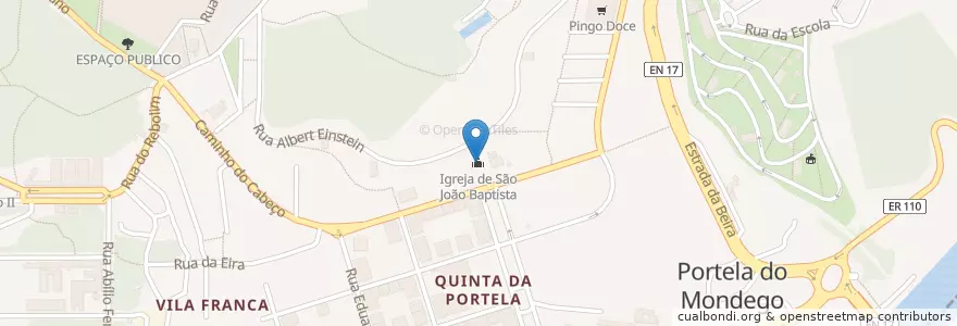 Mapa de ubicacion de Igreja de São João Baptista en Portugal, Centro, Baixo Mondego, Coimbra, Coimbra, Santo António Dos Olivais.