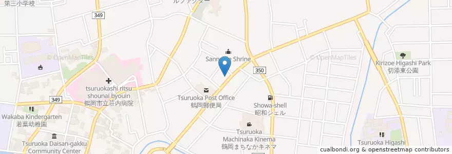 Mapa de ubicacion de 山王夢食堂 en Japon, Préfecture De Yamagata, 鶴岡市.