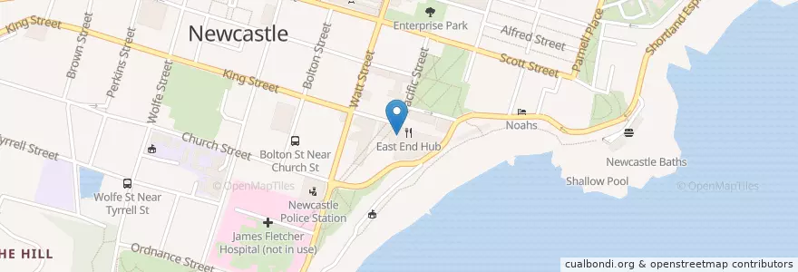 Mapa de ubicacion de Bistro Dalby en 오스트레일리아, New South Wales, Newcastle-Maitland.