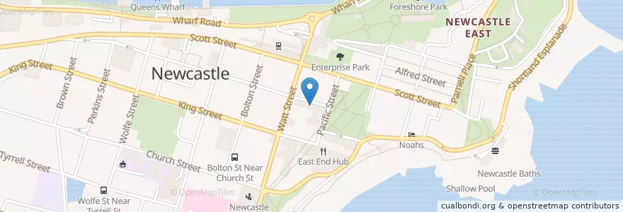Mapa de ubicacion de Rosina’s Italian Restaurant en Австралия, Новый Южный Уэльс, Newcastle-Maitland.