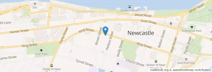 Mapa de ubicacion de Culture Club en Australia, New South Wales, Newcastle City Council, Newcastle-Maitland.
