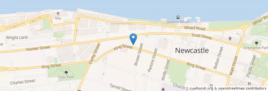 Mapa de ubicacion de Popolo en Avustralya, New South Wales, Newcastle City Council, Newcastle-Maitland.
