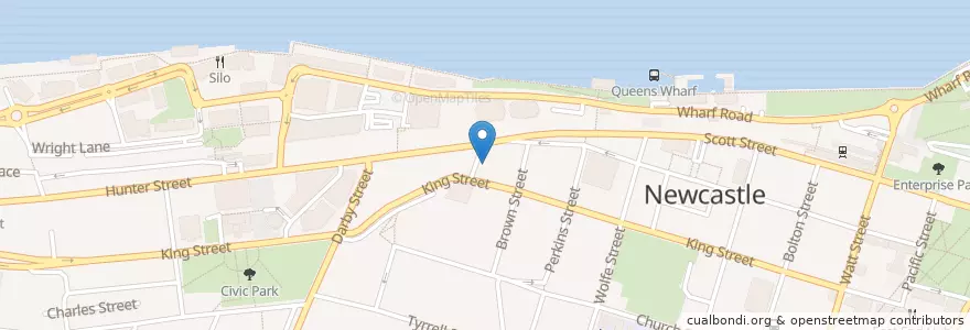 Mapa de ubicacion de Lulu Cafe & Poke en Australia, New South Wales, Newcastle City Council, Newcastle-Maitland.