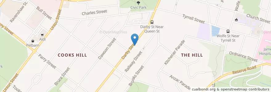 Mapa de ubicacion de Skeeta’s Local Bar en Australien, Neusüdwales, Newcastle City Council, Newcastle-Maitland.
