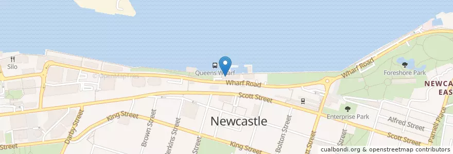 Mapa de ubicacion de Cielo Italiano en オーストラリア, ニューサウスウェールズ, Newcastle City Council, Newcastle-Maitland.