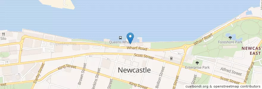 Mapa de ubicacion de Six Degrees Bar & Restaurant en Australia, New South Wales, Newcastle City Council, Newcastle-Maitland.
