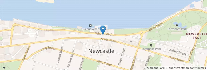 Mapa de ubicacion de Signal Box en Australie, Nouvelle Galles Du Sud, Newcastle City Council, Newcastle-Maitland.