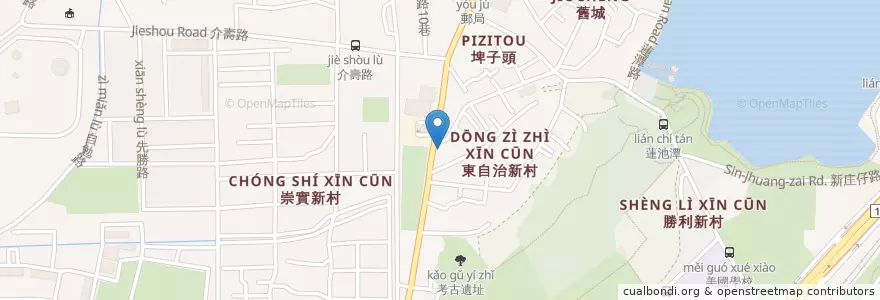 Mapa de ubicacion de 桃子園餐廳 en 타이완, 가오슝시, 쭤잉구.