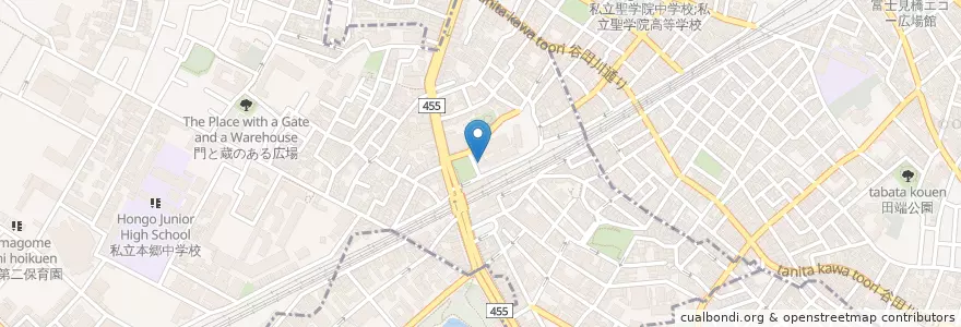 Mapa de ubicacion de ゴマイホー en 日本, 東京都, 北区.