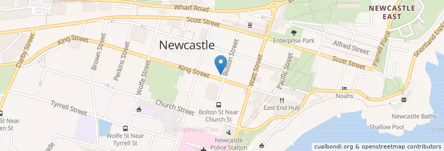 Mapa de ubicacion de XTraction Espresso en Australia, New South Wales, Newcastle-Maitland.