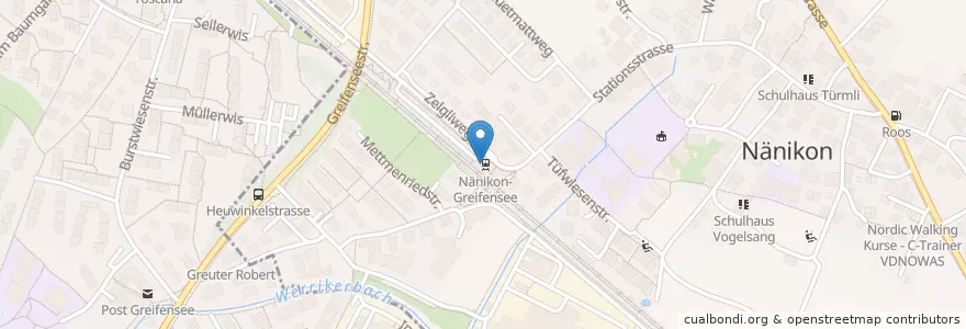 Mapa de ubicacion de Gleis 1 en Suíça, Zurique, Bezirk Uster, Uster.