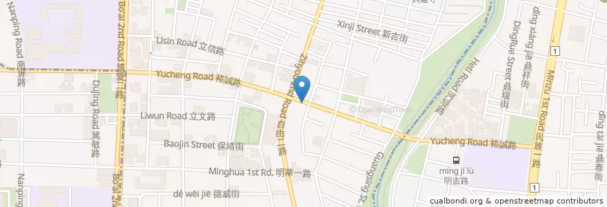 Mapa de ubicacion de 傳奇披薩漢堡 en 타이완, 가오슝시, 쭤잉구.