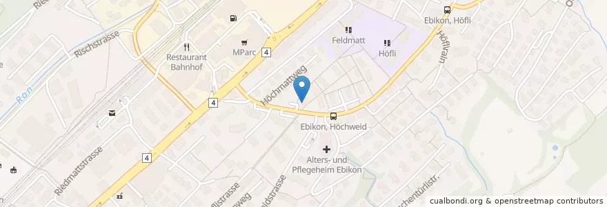Mapa de ubicacion de da Vinci en Suisse, Lucerne, Ebikon.