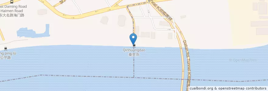Mapa de ubicacion de 秦皇岛 en 中国, 上海市, 杨浦区.