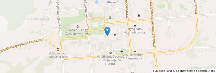 Mapa de ubicacion de Телеканал "РСТ" en Russie, District Fédéral Central, Oblast De Riazan, Городской Округ Скопин, Скопинский Район.