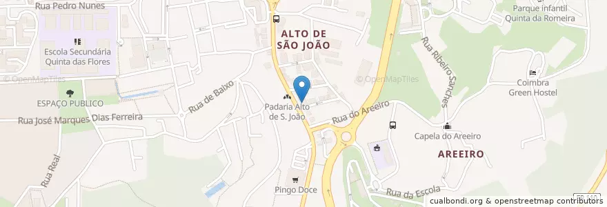 Mapa de ubicacion de Dona Elvira en ポルトガル, Centro, Baixo Mondego, Coimbra, Coimbra, Santo António Dos Olivais.