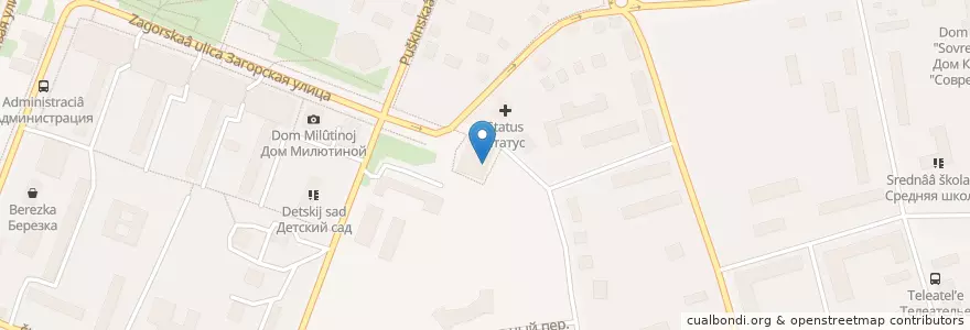 Mapa de ubicacion de Колесо en روسيا, Центральный Федеральный Округ, محافظة موسكو, Дмитровский Городской Округ.