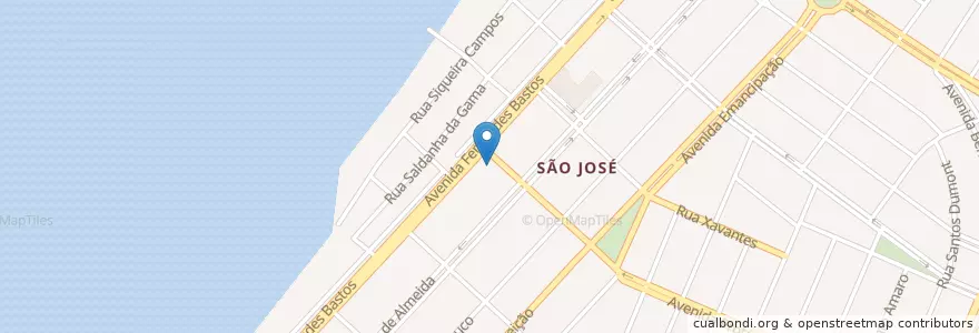 Mapa de ubicacion de Capela São José en 브라질, 남부지방, 히우그란지두술, Região Geográfica Intermediária De Porto Alegre, Aglomeração Urbana Do Litoral Norte, Região Geográfica Imediata De Tramandaí - Osório, Tramandaí.