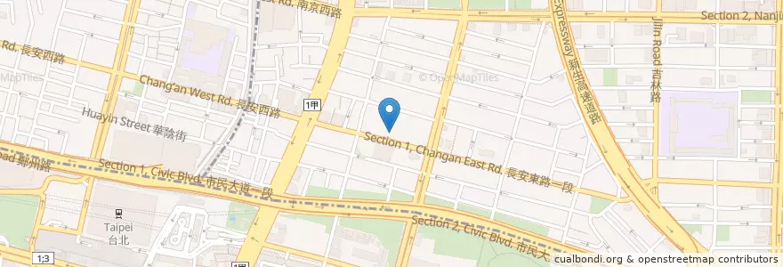 Mapa de ubicacion de 鴻海酒店 en 臺灣, 新北市, 臺北市, 中山區.