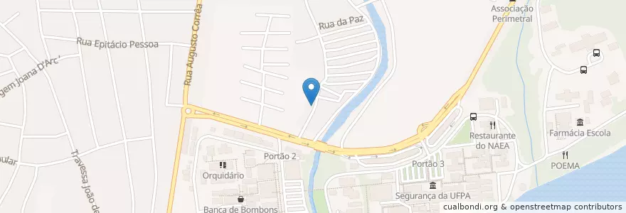 Mapa de ubicacion de Bar do Max en Бразилия, Северный Регион, Пара, Região Geográfica Intermediária De Belém, Microrregião De Belém, Белен.
