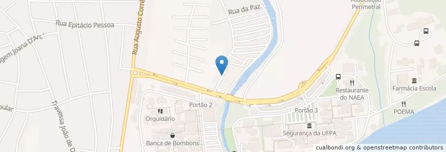 Mapa de ubicacion de Bar do papão. en Brasilien, Norden, Pará, Região Geográfica Intermediária De Belém, Microrregião De Belém, Belém.