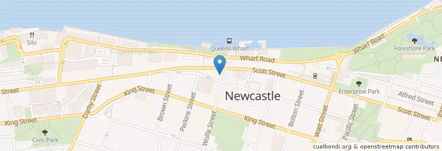Mapa de ubicacion de Newcastle Permanent en Avustralya, New South Wales, Newcastle City Council, Newcastle-Maitland.