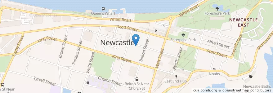 Mapa de ubicacion de Valerie’s Pizza en Australia, New South Wales, Newcastle-Maitland.