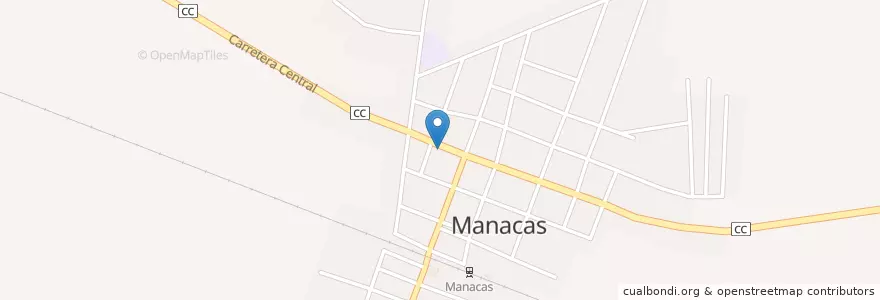 Mapa de ubicacion de BPA. Manacas en Cuba, Villa Clara, Santo Domingo.