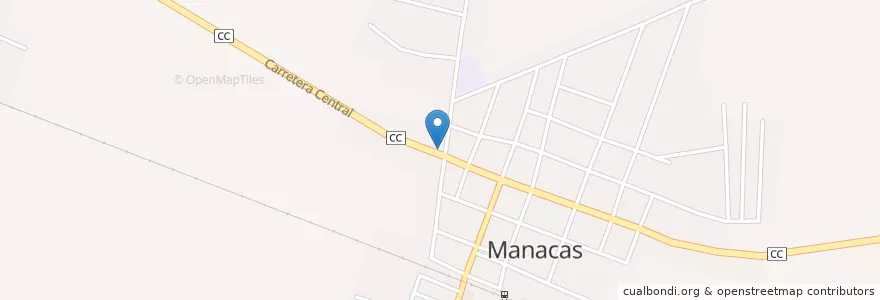 Mapa de ubicacion de Farmacia. Manacas en کوبا, Villa Clara, Santo Domingo.