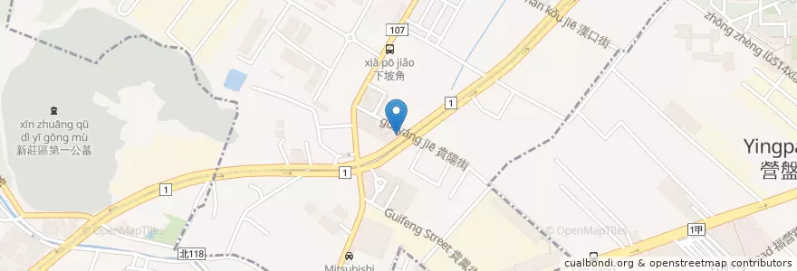 Mapa de ubicacion de 八方雲集 en تایوان, 新北市, 泰山區, 新莊區.