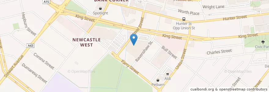Mapa de ubicacion de Toto Sushi en Australia, New South Wales, Newcastle City Council, Newcastle-Maitland.