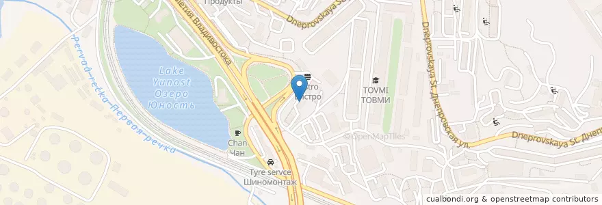 Mapa de ubicacion de Детская поликлиника №3 en روسيا, Дальневосточный Федеральный Округ, بريمورسكي كراي, Владивостокский Городской Округ.