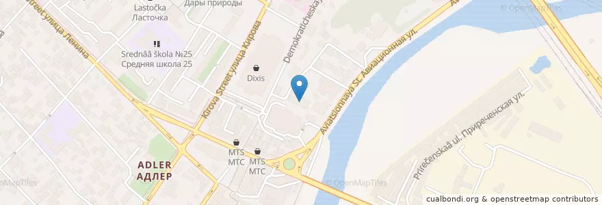 Mapa de ubicacion de АКБ Фора-банк en Rusland, Zuidelijk Federaal District, Kraj Krasnodar, Городской Округ Сочи.