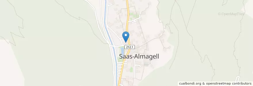Mapa de ubicacion de Portjengrat en سويسرا, Valais/Wallis, Visp, Saas-Almagell.