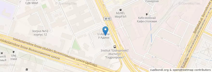 Mapa de ubicacion de Нора Братца Кролика en Rusland, Centraal Federaal District, Moskou, Северный Административный Округ, Район Сокол.