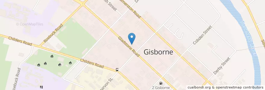 Mapa de ubicacion de Pizza Hut en 新西兰, Gisborne.