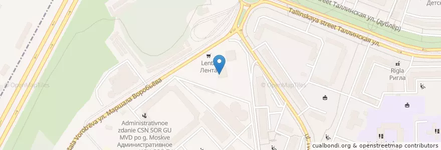 Mapa de ubicacion de Next Door English en Rusland, Centraal Federaal District, Moskou, Северо-Западный Административный Округ, Район Строгино.