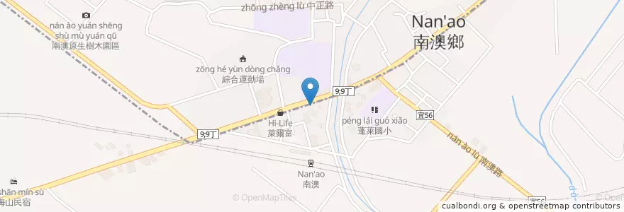 Mapa de ubicacion de 山情秀小吃 en 臺灣, 臺灣省, 宜蘭縣, 蘇澳鎮.