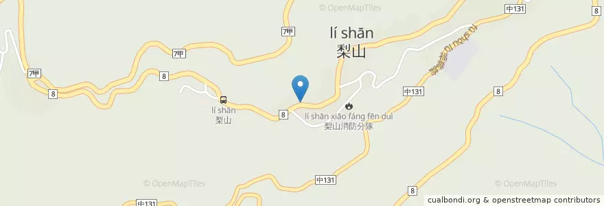 Mapa de ubicacion de OZR牛排館 en 臺灣, 臺中市, 和平區.