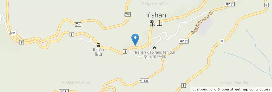 Mapa de ubicacion de 珍珍小吃 en Taiwán, Taichung, 和平區.