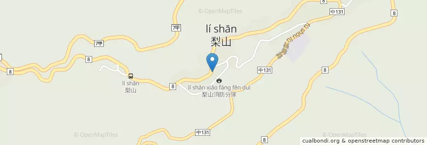 Mapa de ubicacion de 大福餐廳 en 臺灣, 臺中市, 和平區.