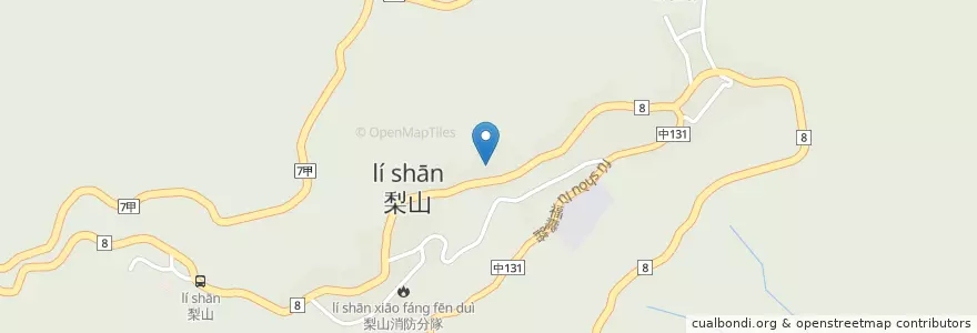 Mapa de ubicacion de 白哥小吃店 en 臺灣, 臺中市, 和平區.