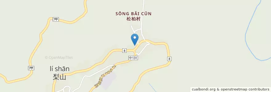 Mapa de ubicacion de 梨山G樂 en 臺灣, 臺中市, 和平區.