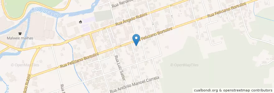 Mapa de ubicacion de Estação Open Bar en 巴西, 南部, 圣卡塔琳娜, Região Geográfica Intermediária De Joinville, Microrregião De Joinville, Jaraguá Do Sul.