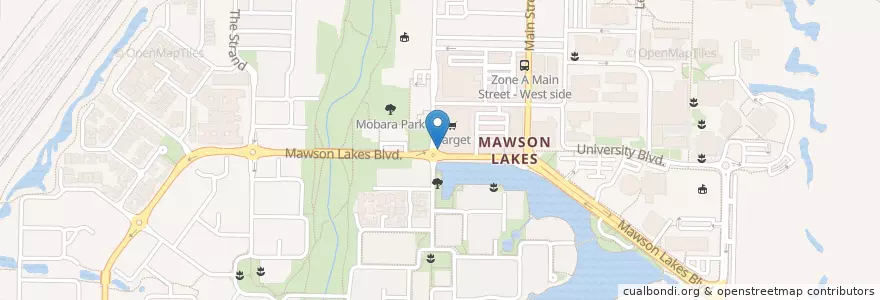 Mapa de ubicacion de Mawson Lakes Chicken & Seafood en استرالیا, South Australia, Adelaide, City Of Salisbury.