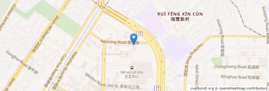 Mapa de ubicacion de 高雄幕府壽司 美明店 en Тайвань, Гаосюн, 鼓山區.